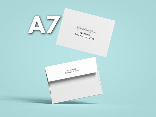 Guest Addressed Envelopes - A7 (variable data)